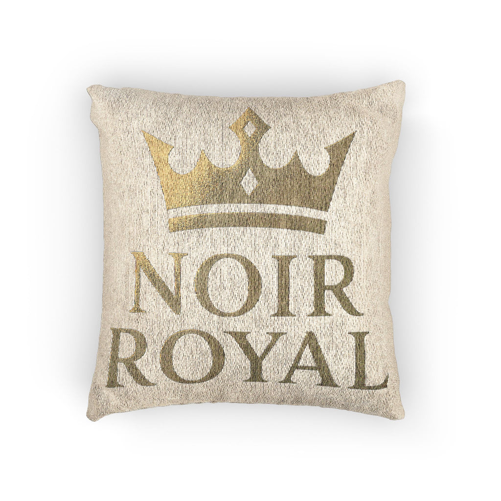 Coussin tissé luxueux - NOIR ROYAL