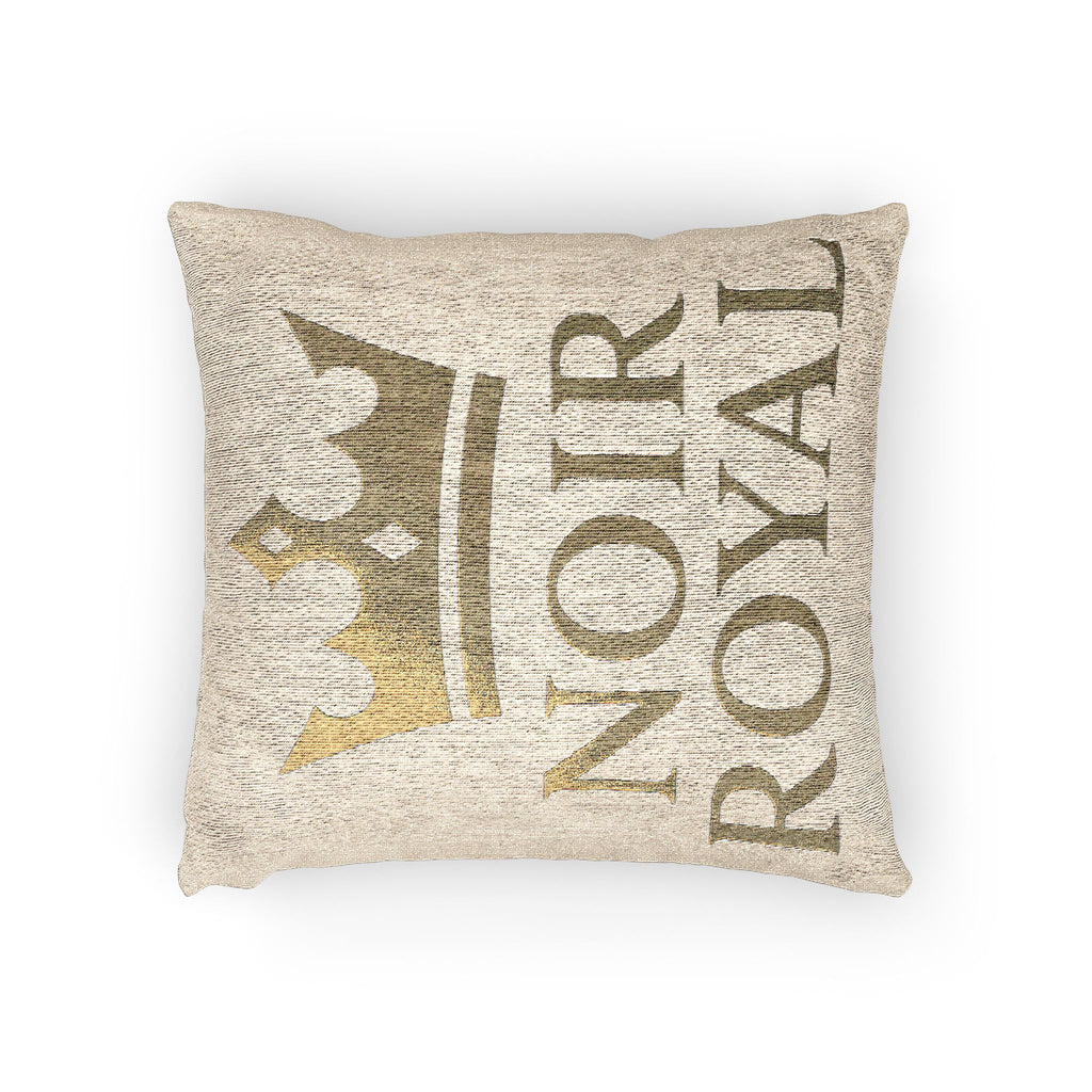 Coussin tissé luxueux - NOIR ROYAL